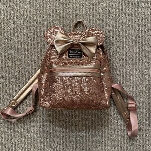 Loungefly Sparkling Rose Gold Backpack